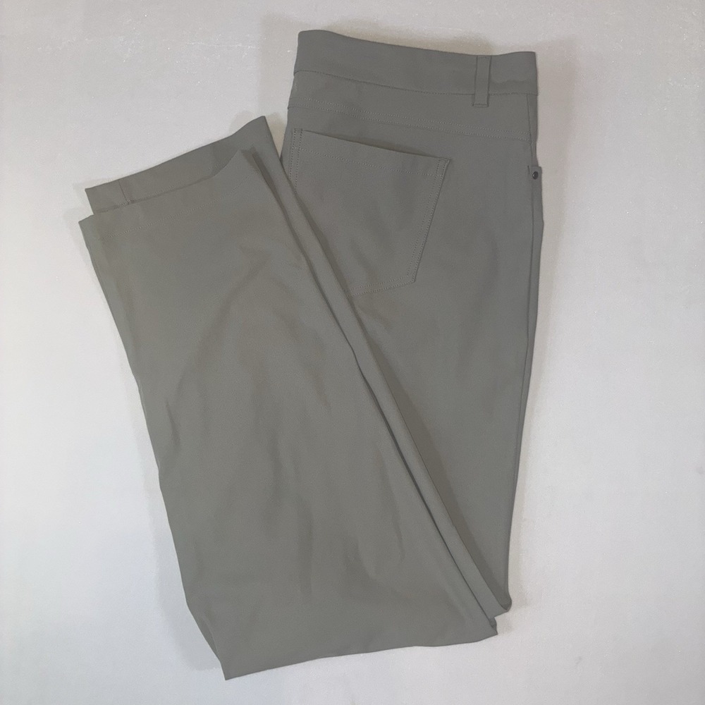 VRST Athletic Fit Pants Mens 40x34 Gray Tech Stretch Golf Commuter Trousers